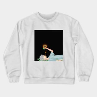 man and sunflower Crewneck Sweatshirt